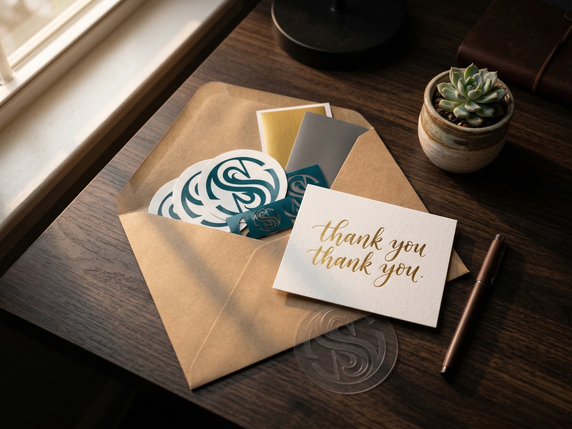 Verpackte Aufkleber bereit zum Versand